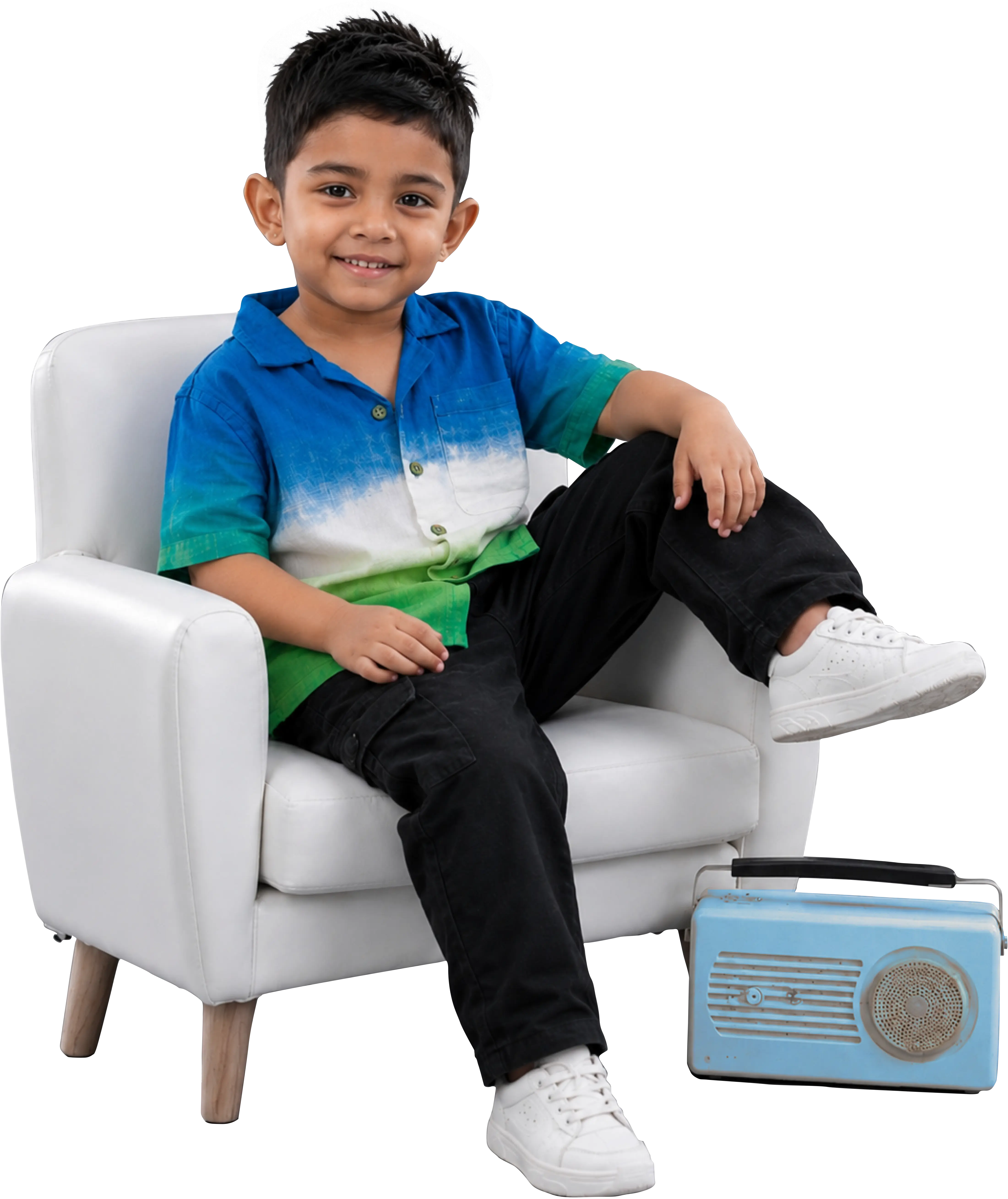 Boys wearing H2n Coastal Ombre shirts