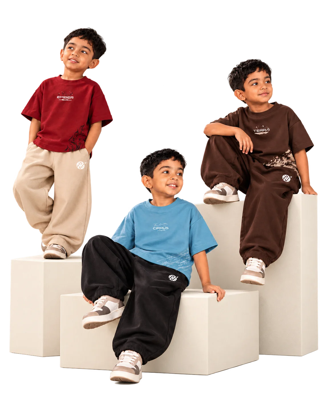 Boys wearing H2N Coastal Ombre shirts